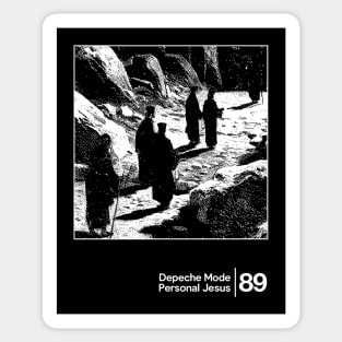 Personal Jesus - Depeche Mode / Minimal Graphic Artwork Design Sticker